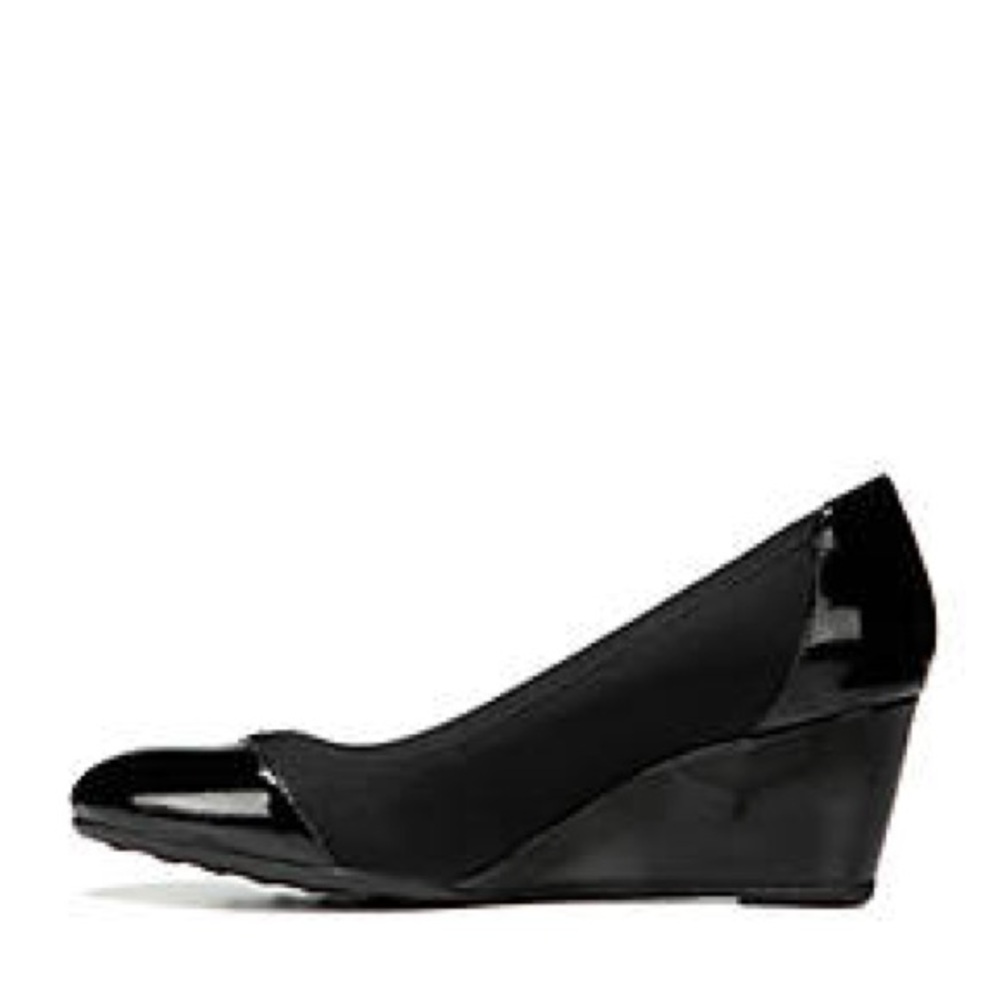 NWT CLASSIC LIFE STRIDE Black Patent Wedges Womens Shoes 8.5 M NIB Make Fair off - Picture 4 of 13